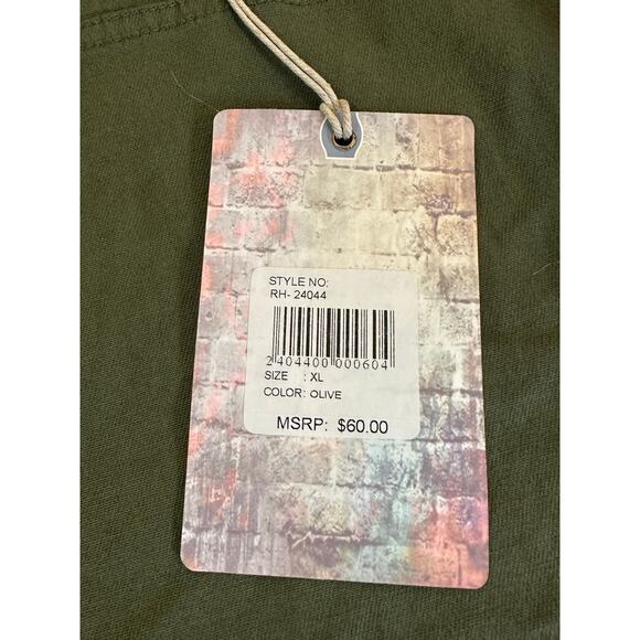 Olive Utility Denim Jacket Rugged Gift Ready Men’s Casual Layer XL - Picture 6 of 6